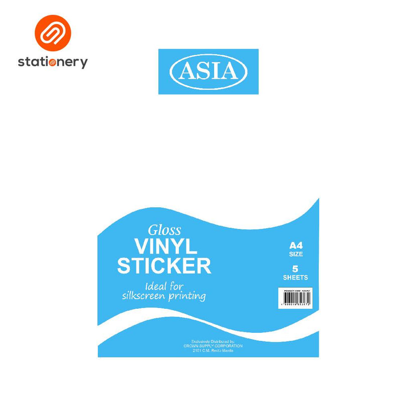 Asia Vinyl Sticker  A4 5 pcs per Pack-zoom-