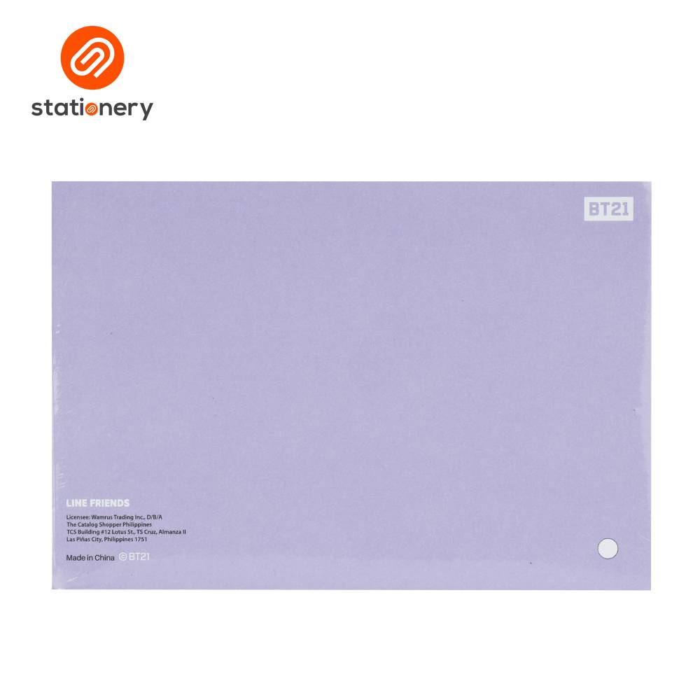 Purple stationery item with 'stationery' brand logo on a white background