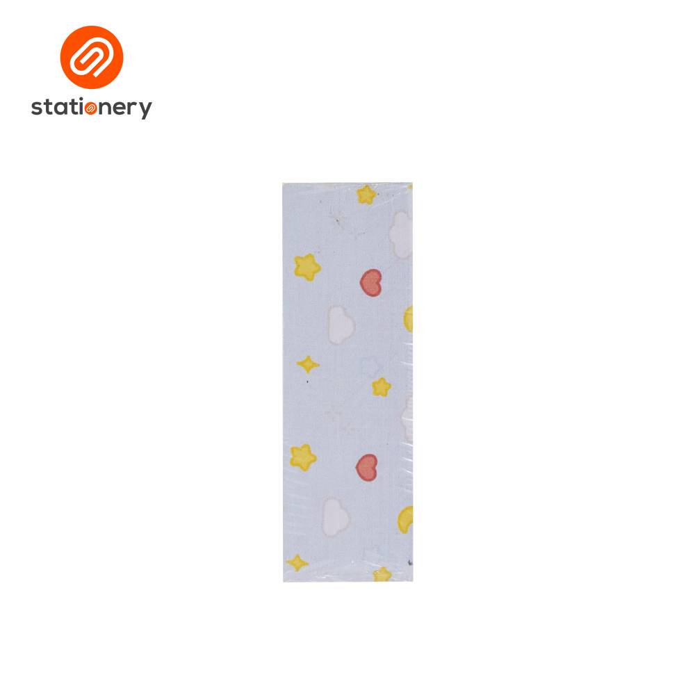 Rectangular product with colorful patterns on a white background, branded 'stationery'.
