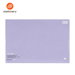 Purple stationery item with 'stationery' logo and 'BT21' branding on a white background