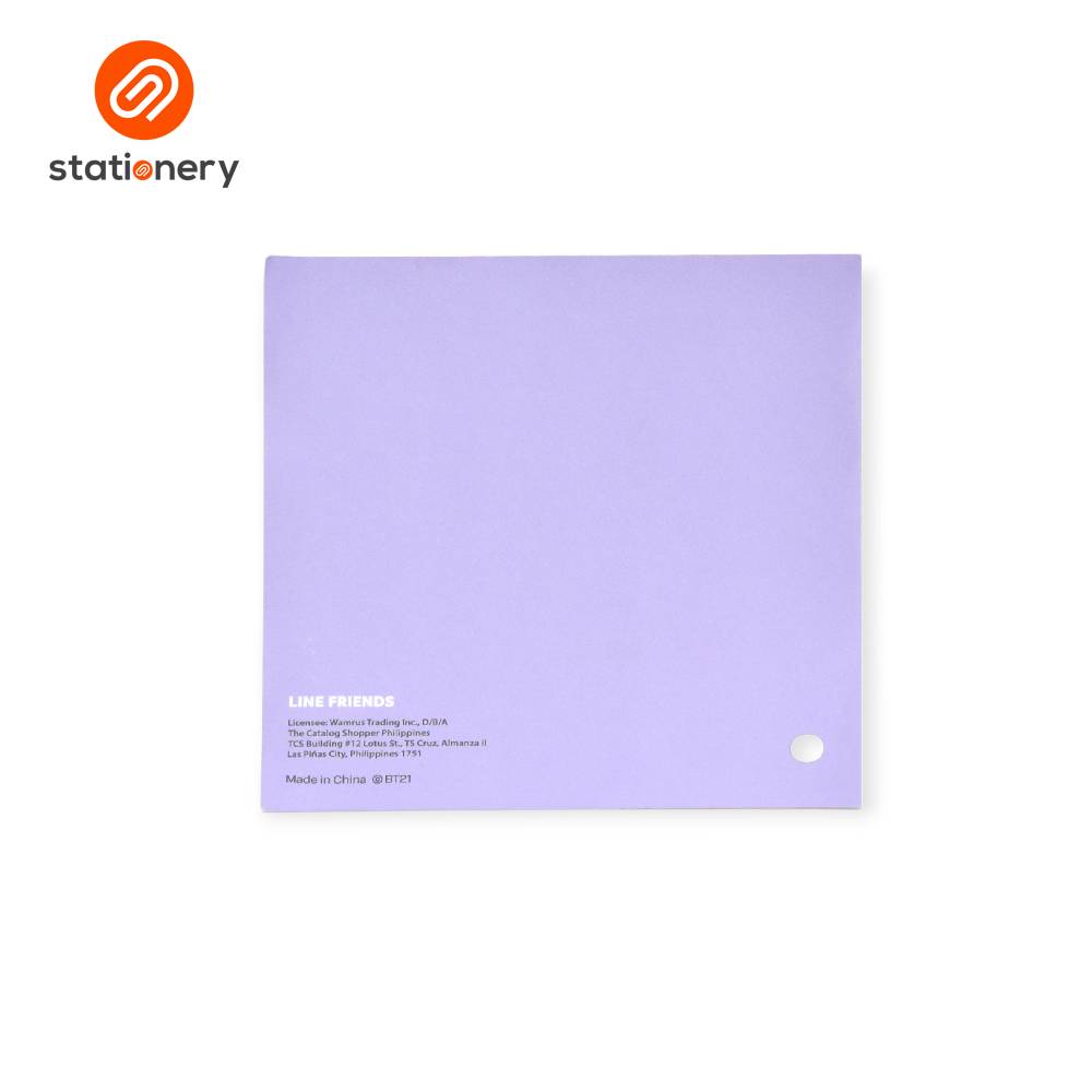 Purple stationery item with 'stationery' logo at the top left corner on a white background