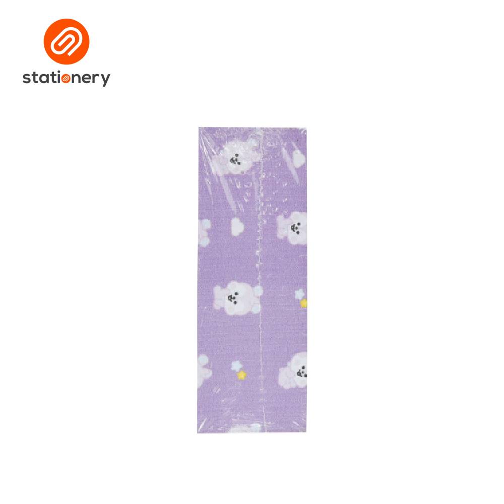 Purple stationery item with bear pattern on a white background, featuring the 'stationery' brand logo.