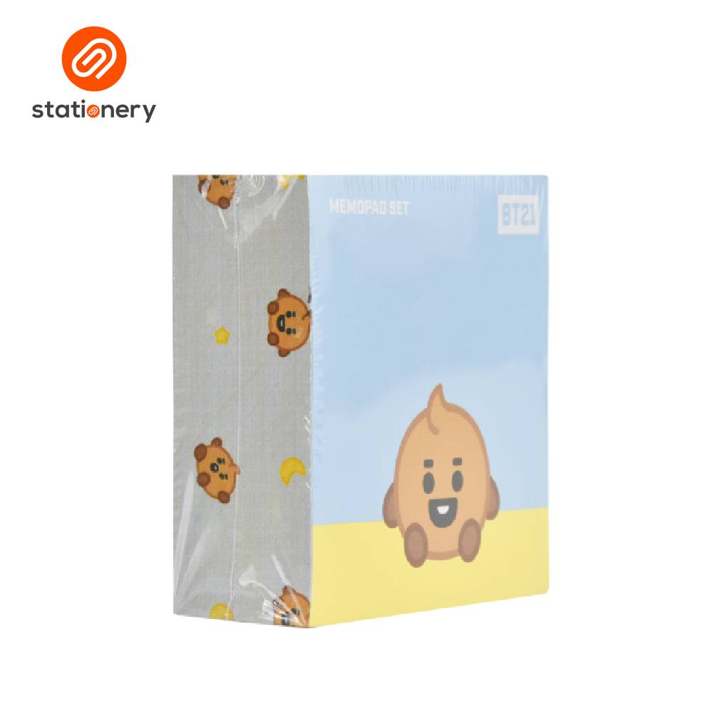Stationery item with cartoon poop emoji design on a white background