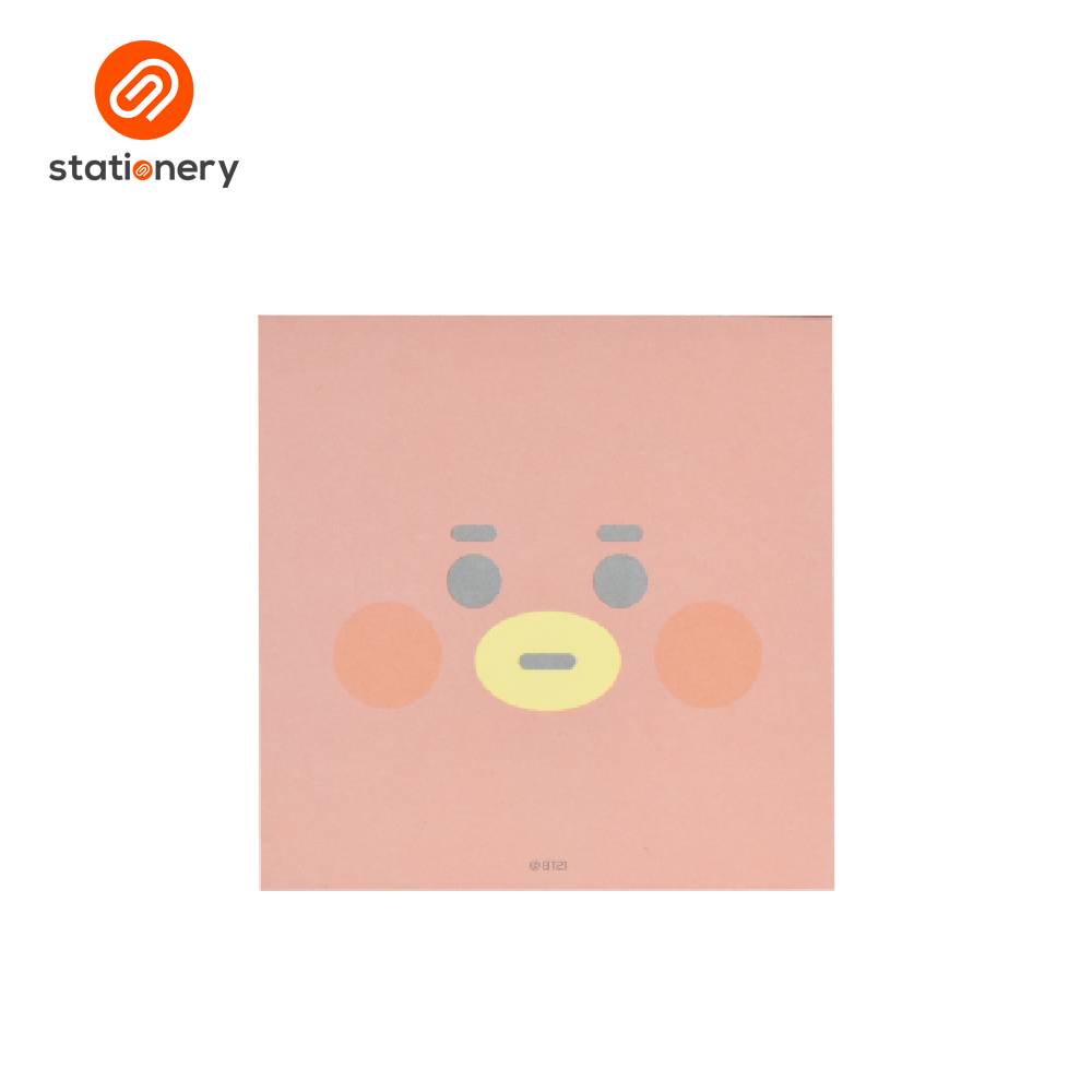 Notebook with a bear face design on a pink background, featuring the brand 'stationery'.