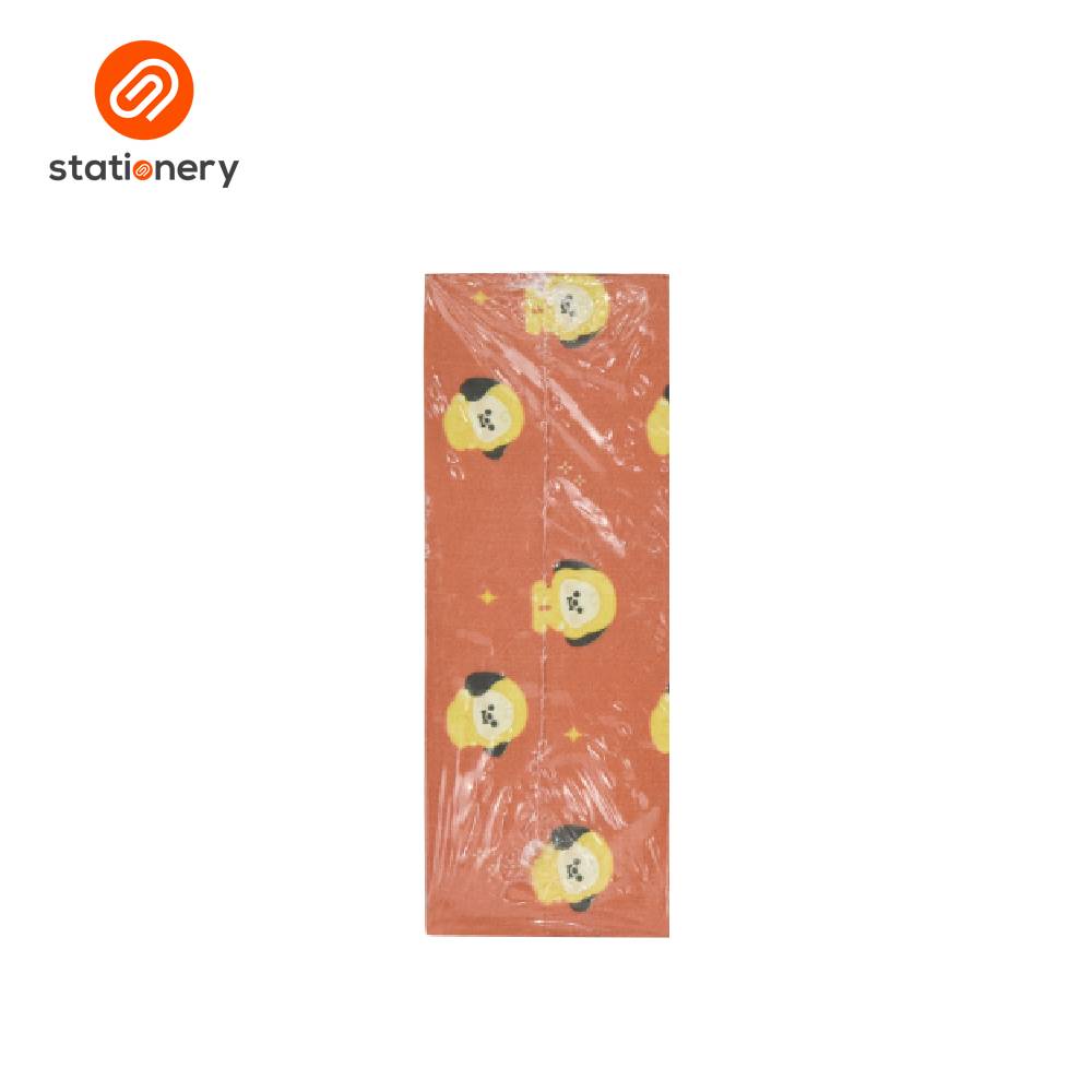 Packaged product with a clear plastic wrap on an orange background, featuring the 'stationery' brand logo.
