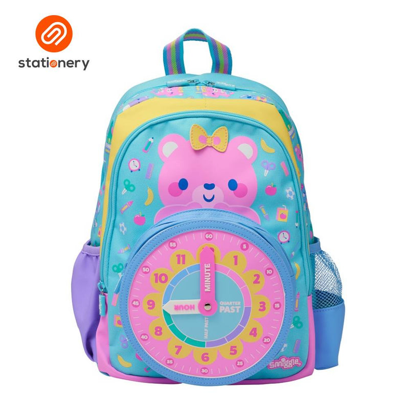 Smiggle Ready Set Go Junior Character Backpack - Aqua-zoom-