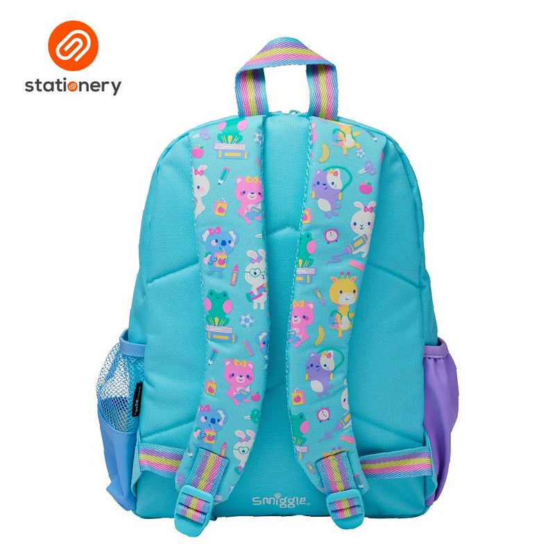 Smiggle Ready Set Go Junior Character Backpack - Aqua-zoom-