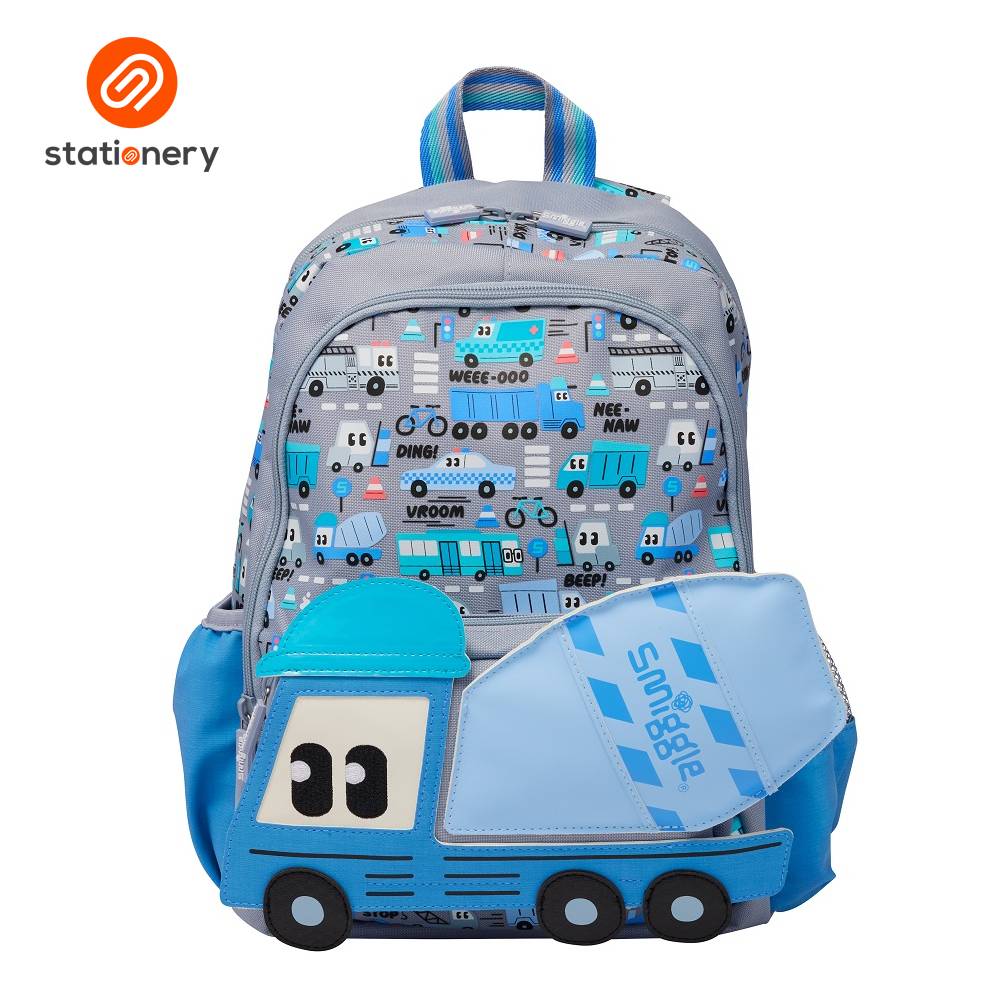 SmiggleReady Set Go Junior Character Backpack - Grey