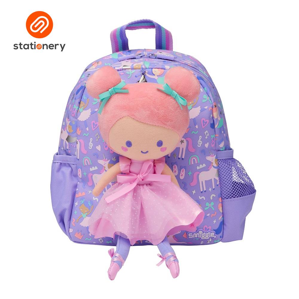 Smiggle Ready Set Go Teeny Tiny Backpack - Lilac Coral-zoom-1