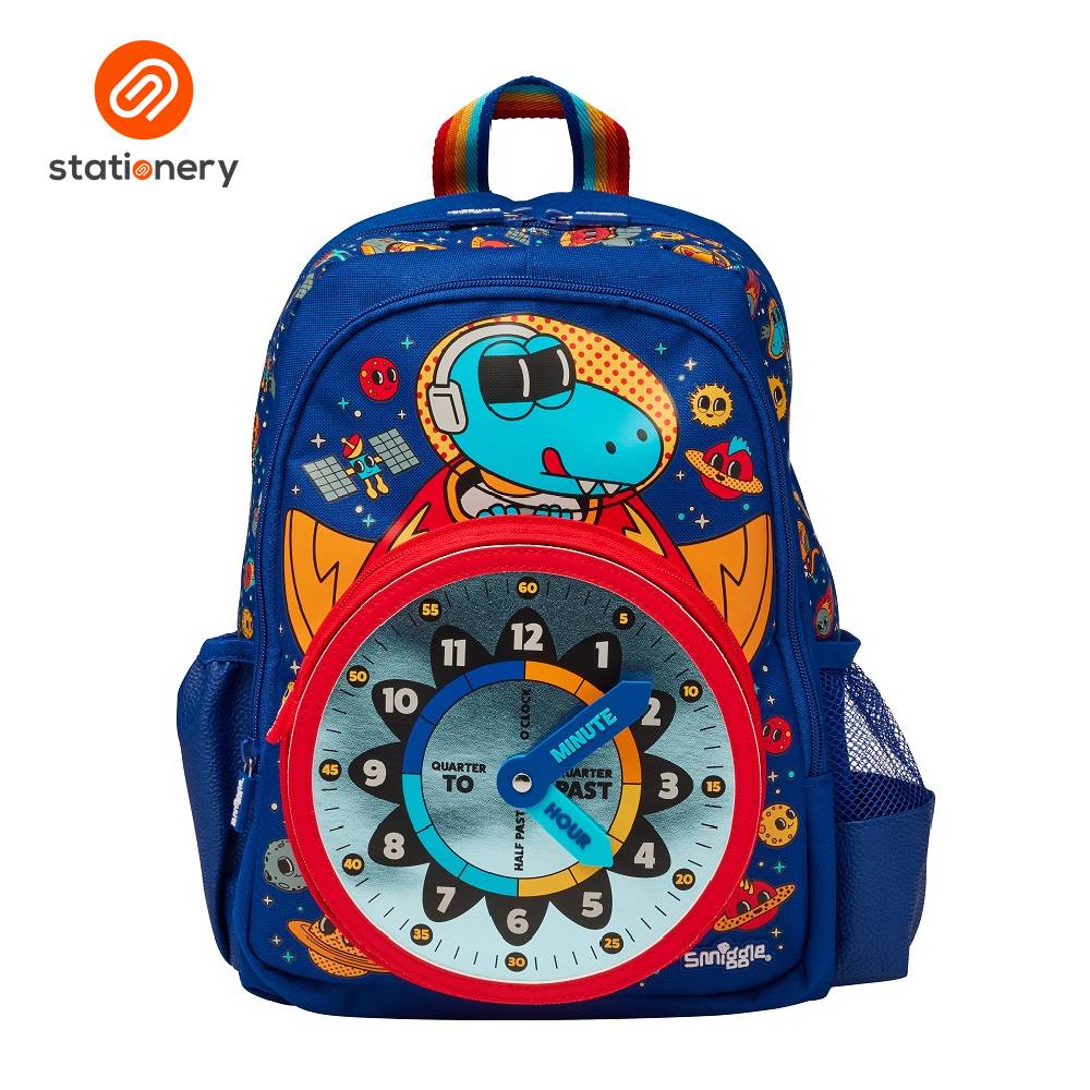 Smiggle Ready Set Go Junior Character Backpack - Navy-zoom-1