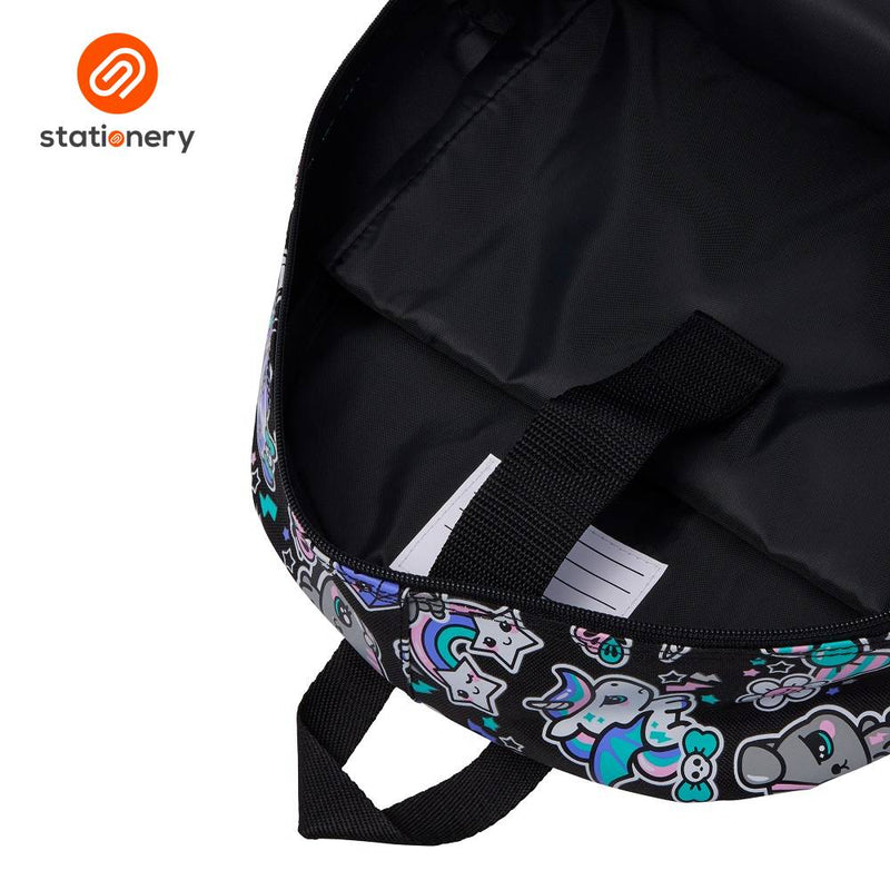Smiggle Trailblazer Classic Attach Backpack - Black Mix-zoom-