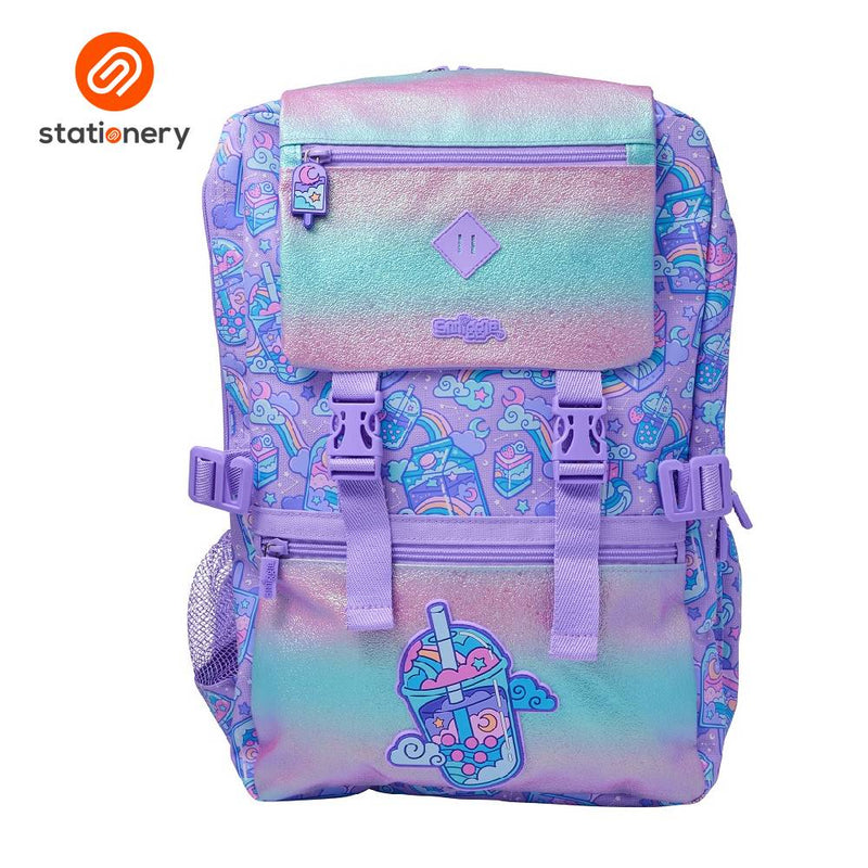 Smiggle Trailblazer Foldover Attach Backpack - Lilac-zoom-