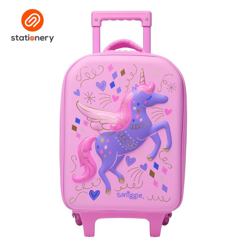 Smiggle Adventurous Junior Hardtop Trolley - Pink-zoom-