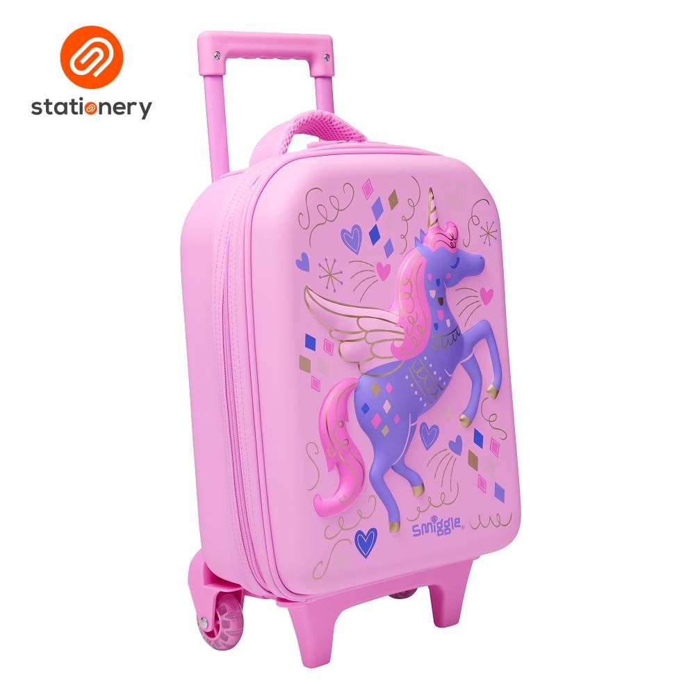 Smiggle Adventurous Junior Hardtop Trolley - Pink-2