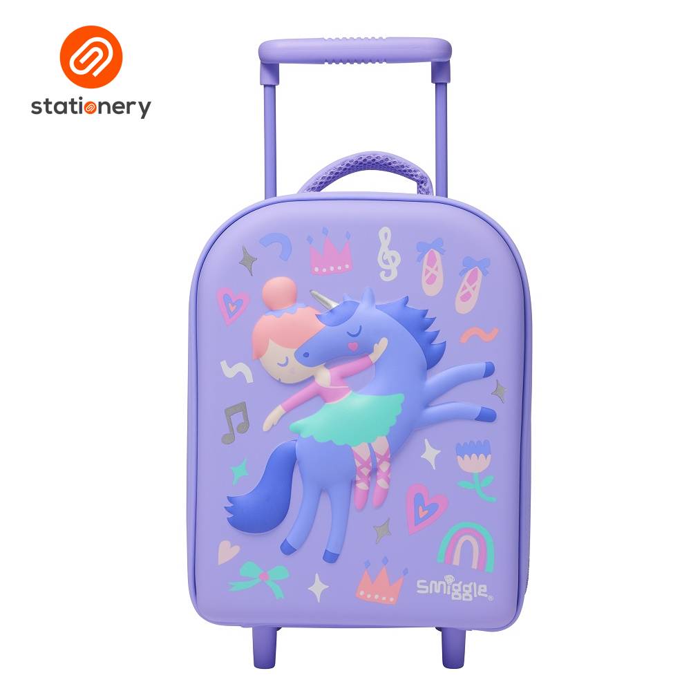 Smiggle Ready Set Go Teeny Tiny Hardtop Trolley Bag - Lilac-zoom-1