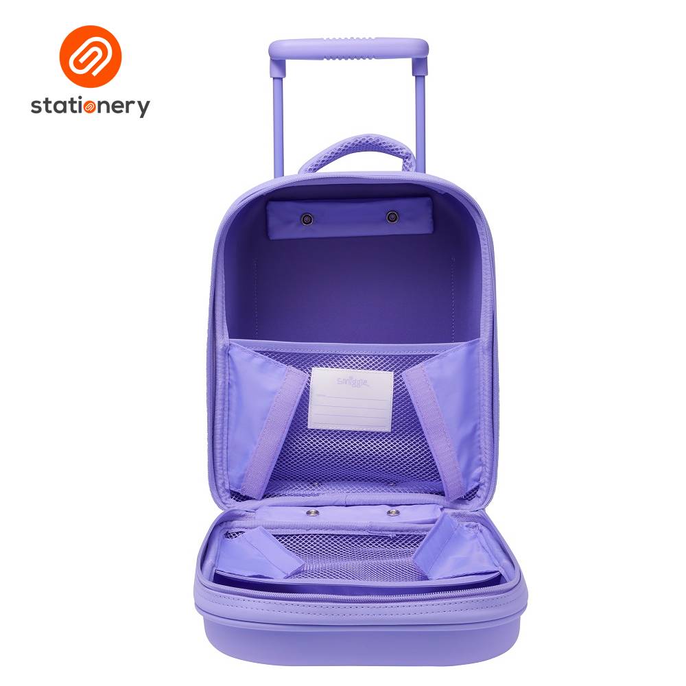 Smiggle Ready Set Go Teeny Tiny Hardtop Trolley Bag - Lilac-zoom-3
