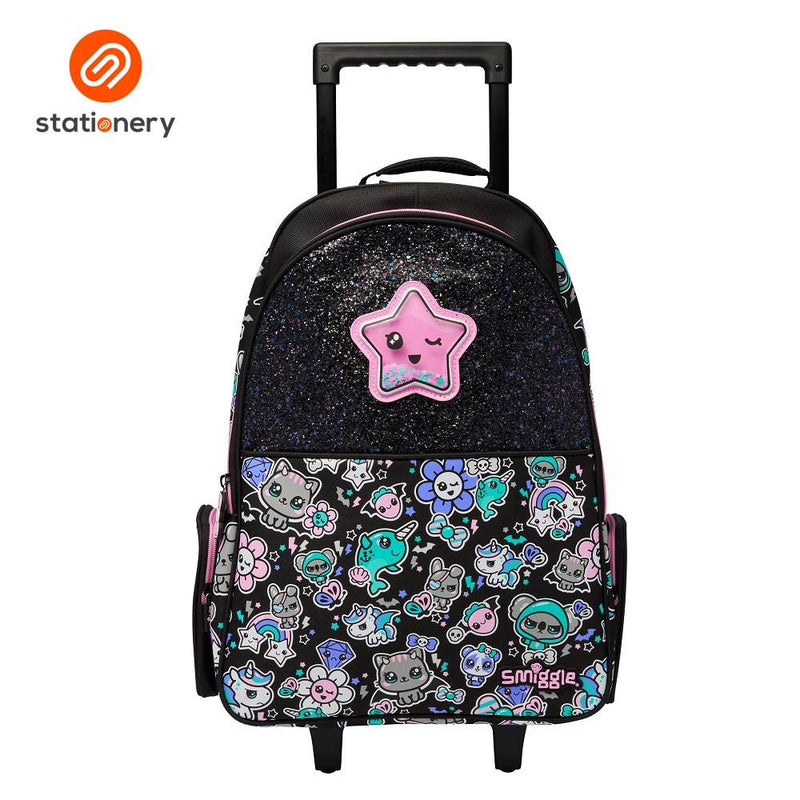 Smiggle Trailblazer Trolley Backpack - Black Mix-zoom-