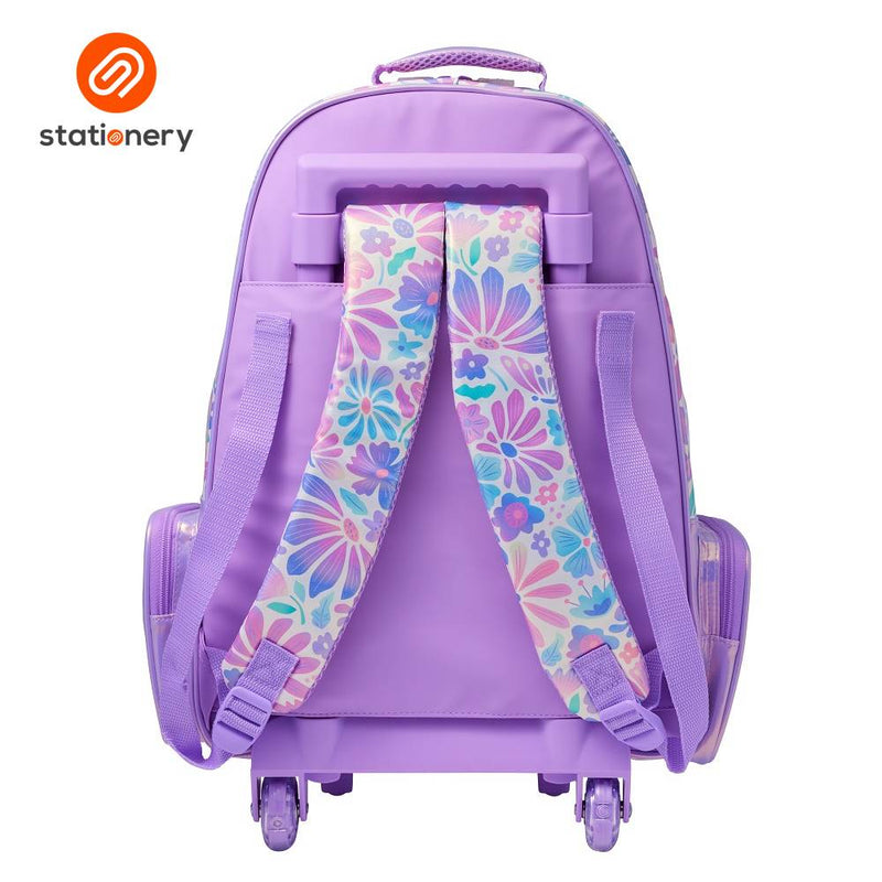 Smiggle Bloom Trolley Backpack With Light Up Wheels - Mix-zoom-