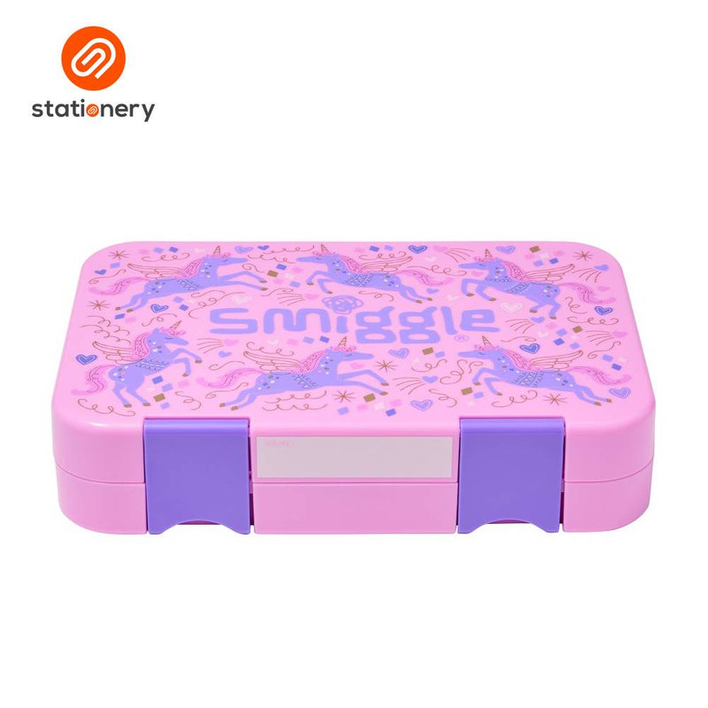 Smiggle Adventurous Medium Bento Lunchbox - Pink-zoom-