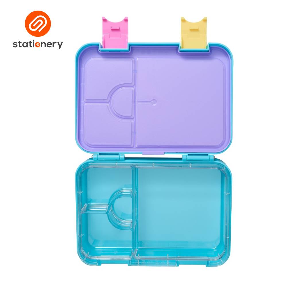 Smiggle Ready Set Go Medium Bento Lunchbox - Aqua-zoom-2