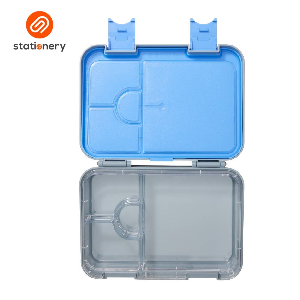 Smiggle Ready Set Go Medium Bento Lunchbox - Grey-2