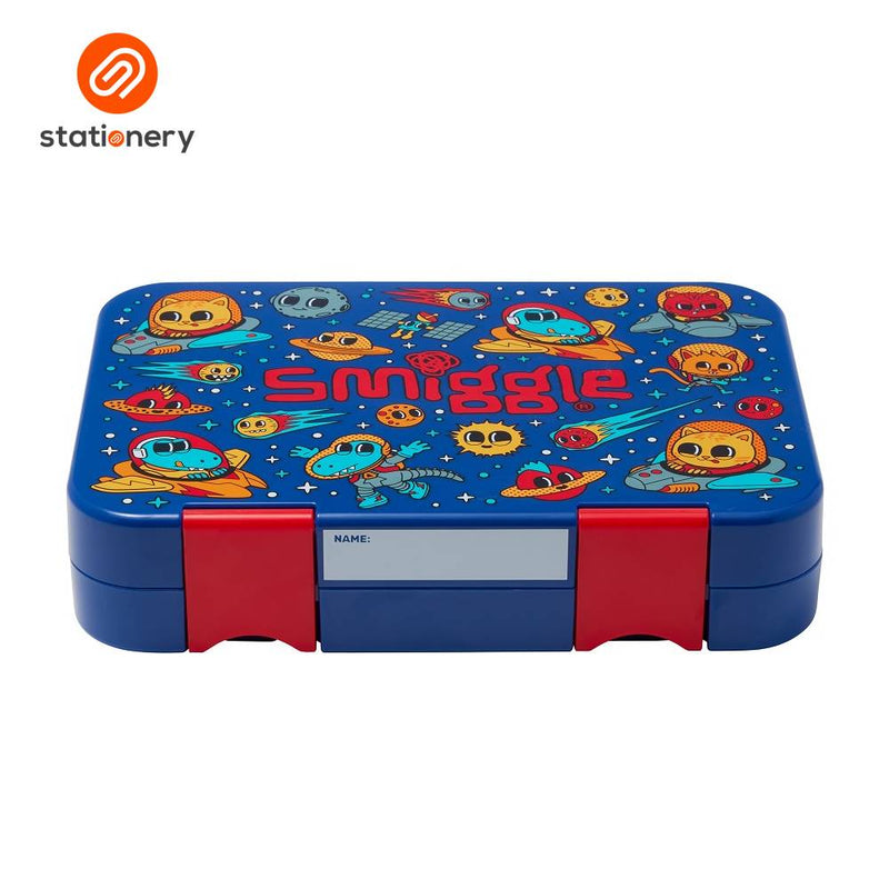 Smiggle Ready Set Go Medium Bento Lunchbox - Navy-zoom-