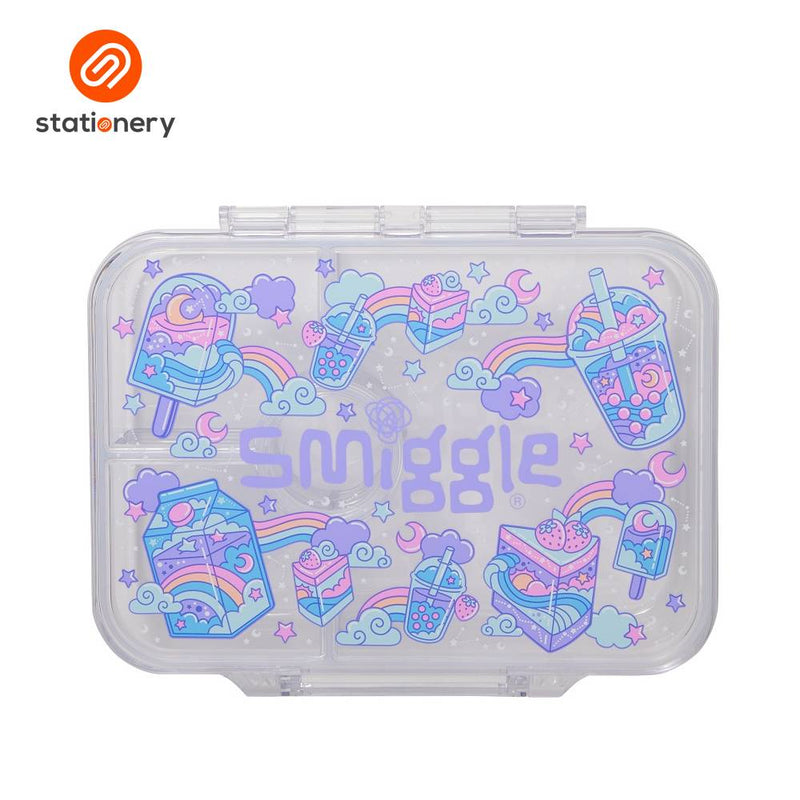 Smiggle Trailblazer Medium Bento Lunchbox - Lilac-zoom-