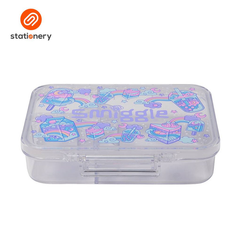 Smiggle Trailblazer Medium Bento Lunchbox - Lilac-zoom-