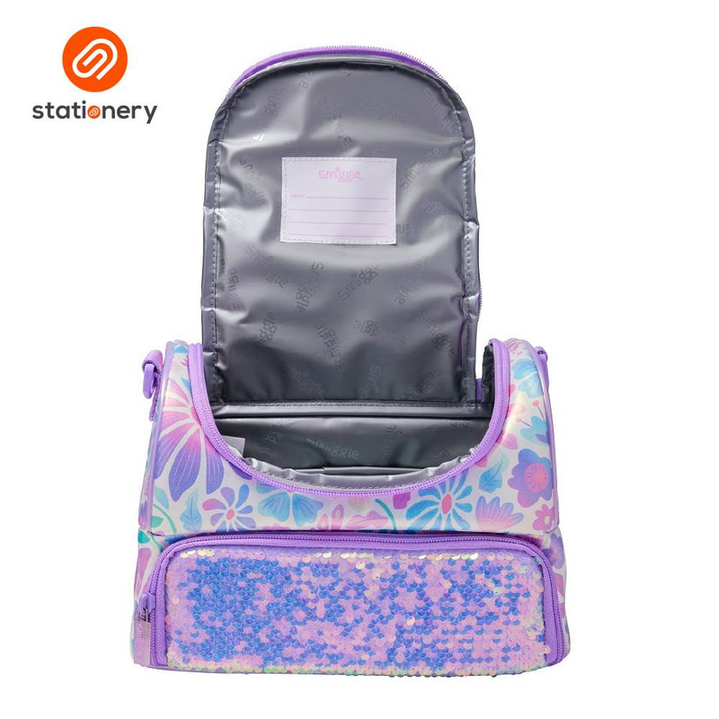 Smiggle Bloom Large Double Compartment Lunchbox With Strap - Mix-zoom-