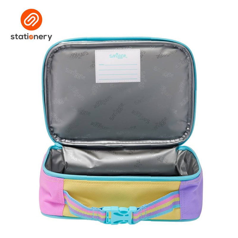 Smiggle Ready Set Go Teeny Tiny Square Lunchbox - Aqua-zoom-