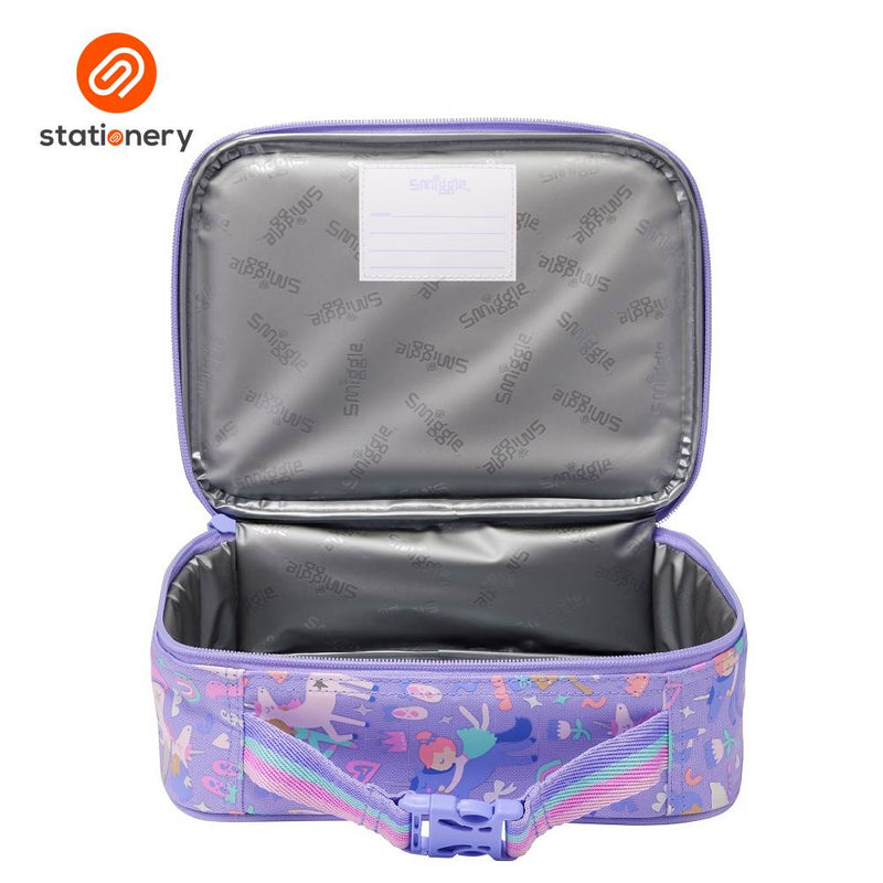 Smiggle Ready Set Go Teeny Tiny Square Lunchbox - Lilac-zoom-
