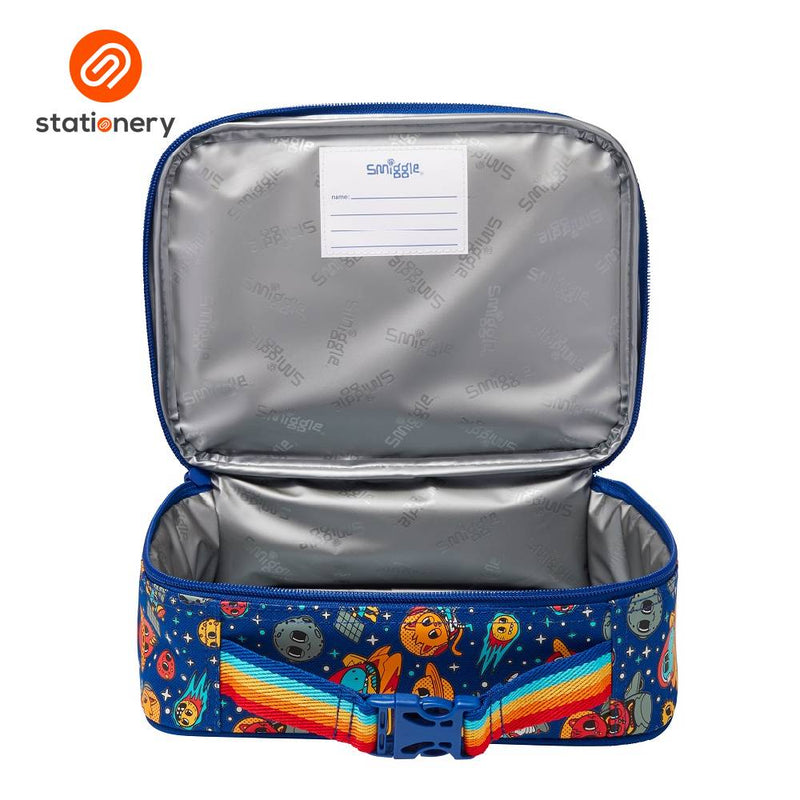 Smiggle Ready Set Go Teeny Tiny Square Lunchbox - Navy-zoom-