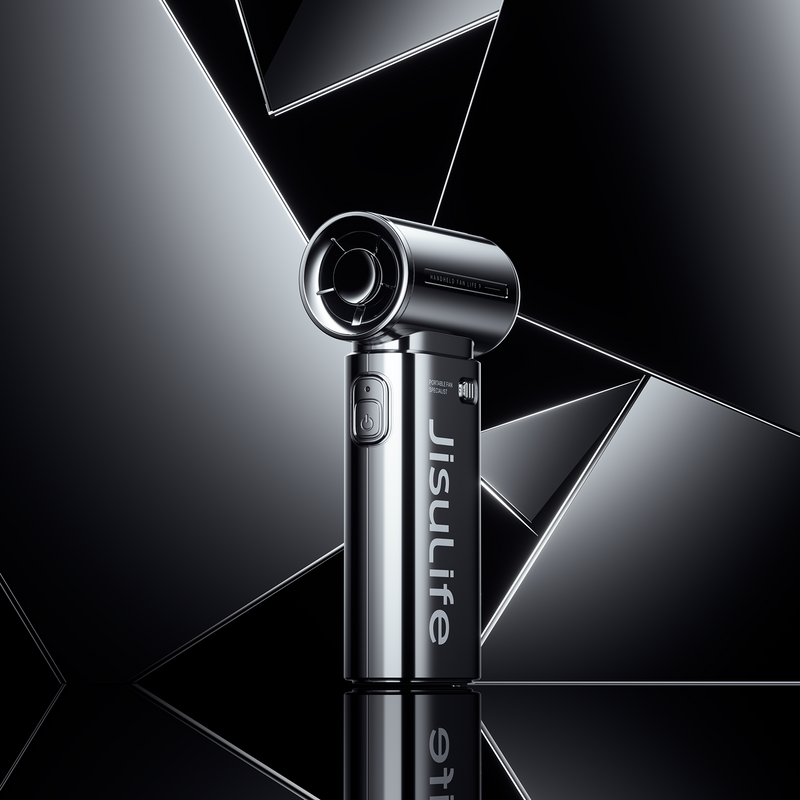 JisuLife Handheld Fan Life9 Chrome 5000mAh - Limited Edition-zoom-