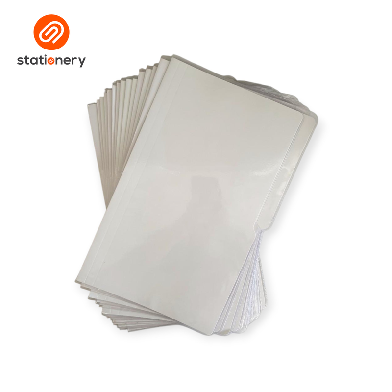 White Folder with Plastic Cover No. F68 - Long-zoom-