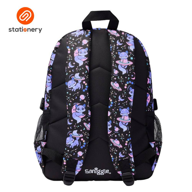 Smiggle Bright Eyes Classic Attach Backpack - Black Mix-zoom-
