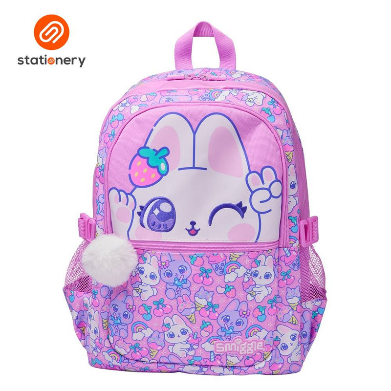 Smiggle Bright Eyes Classic Attach Backpack - Pink-zoom-