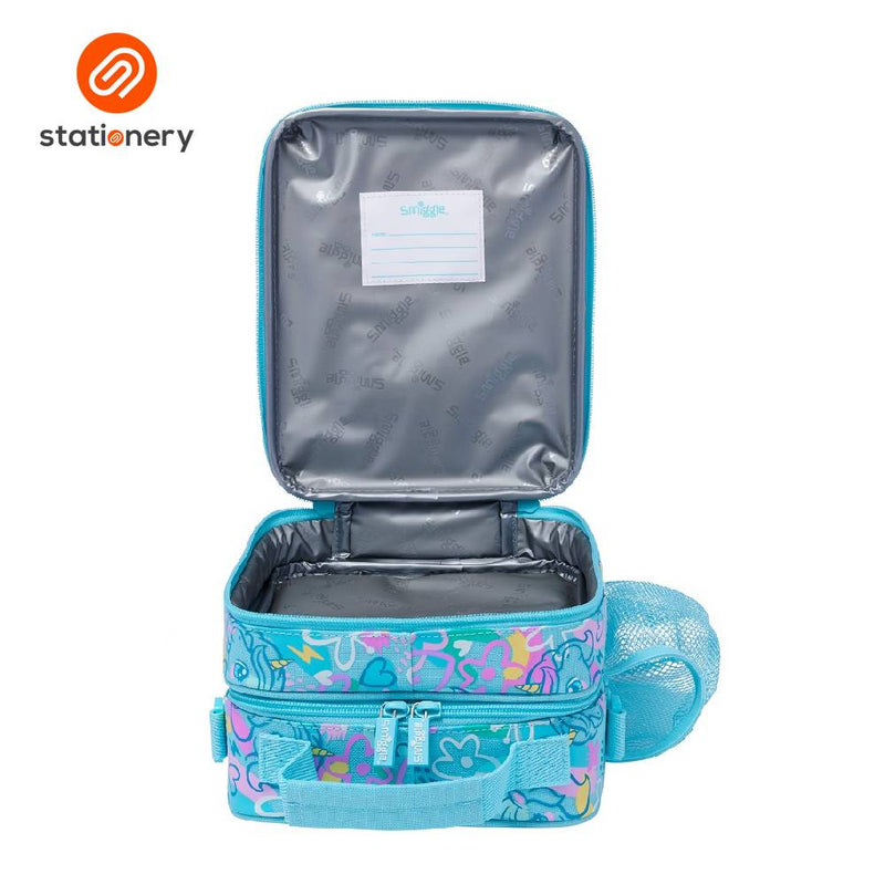 Smiggle Bright Eyes Hardtop Lunchbox With Strap - Mint-zoom-