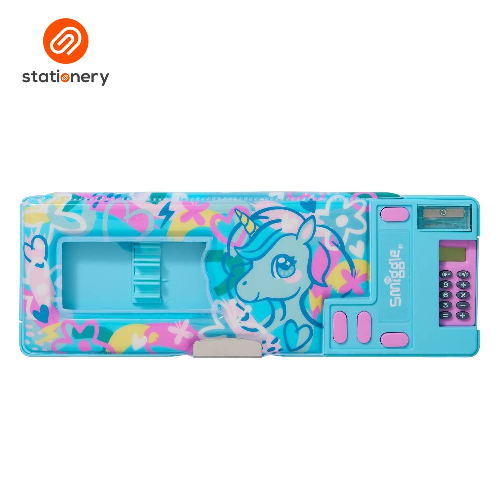 Smiggle Bright Eyes Pop Out Pencil Case - Mint-1