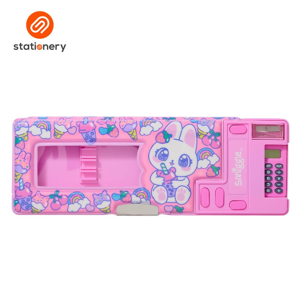 Smiggle Bright Eyes Pop Out Pencil Case - Pink