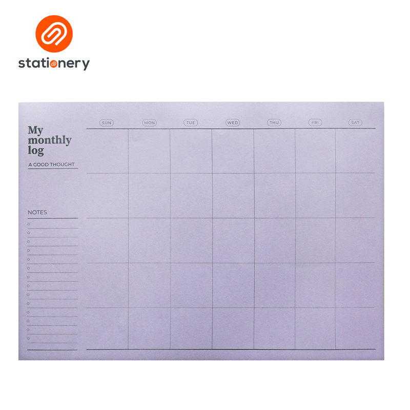 2026 Monthly Planner 12 Sheets A3 - Purple-zoom-