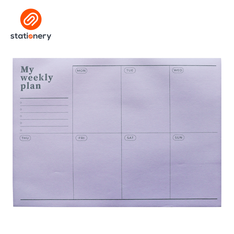 2026 Weekly Planner 52 Sheets A4 - Purple-zoom-