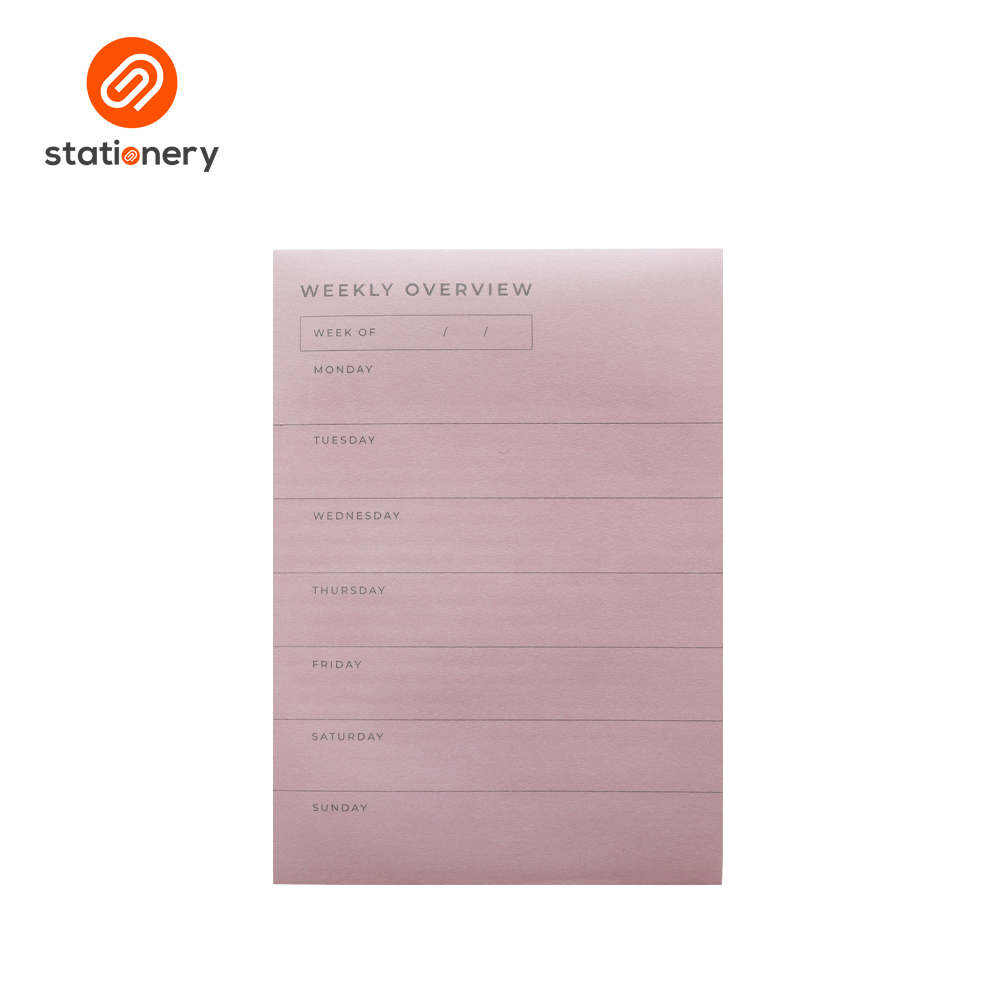 Weekly Overview Planner 60 Sheets A5