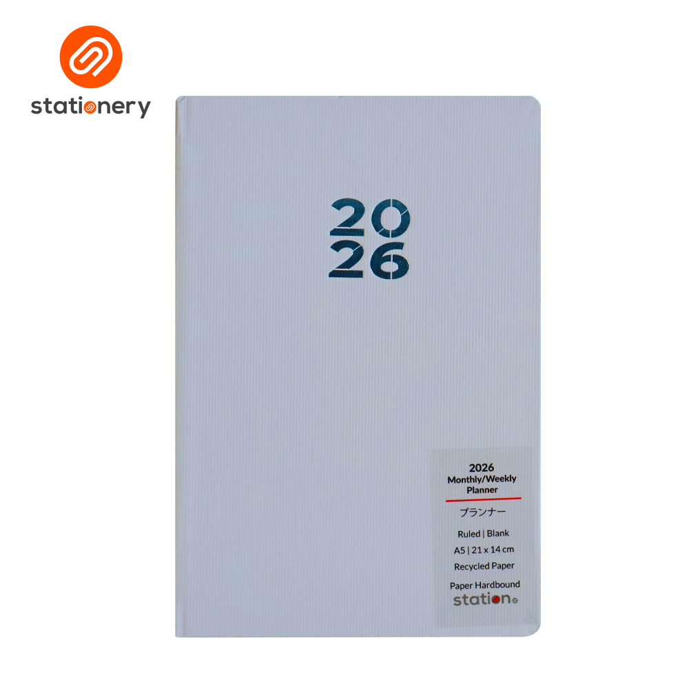 2026 Weekly Planner Textured Notebook HB Cover A5 - Pink-4