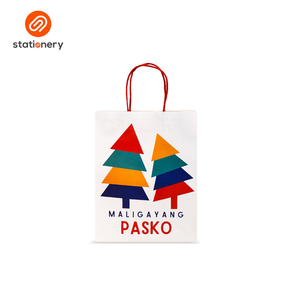 Maligayang Pasko White Gift Bag Pack of 3 - Medium-3