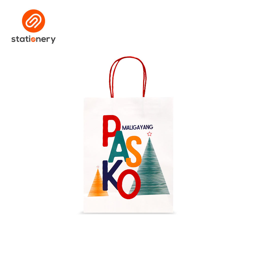 Maligayang Pasko White Gift Bag Pack of 3 - Medium-5