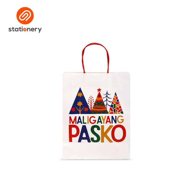 Maligayang Pasko White Gift Bag Pack of 3 - Medium-zoom-