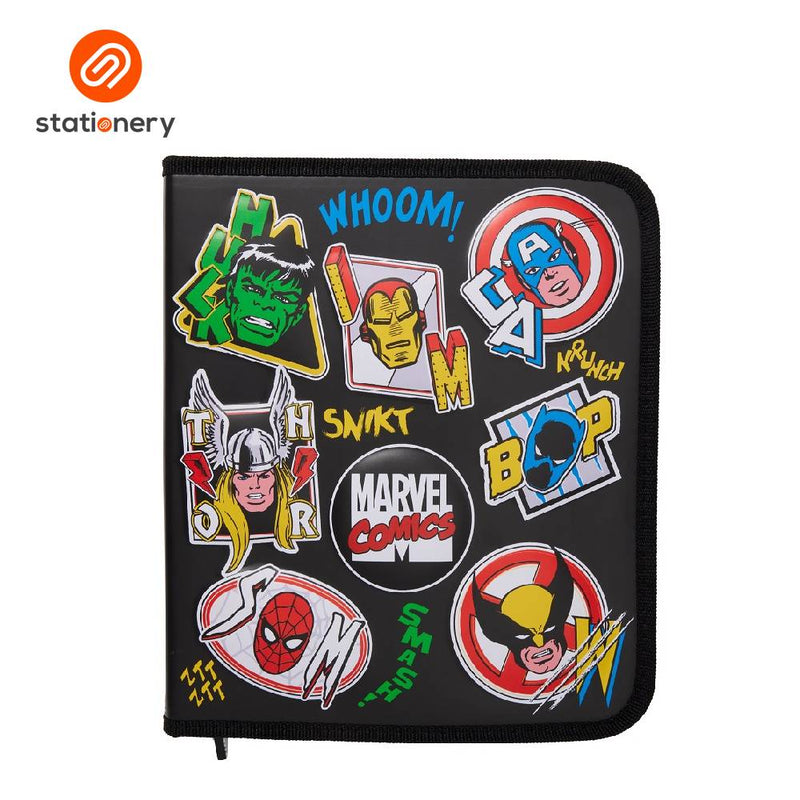 Smiggle Marvel Zip It Stationery Gift Pack - Black-zoom-