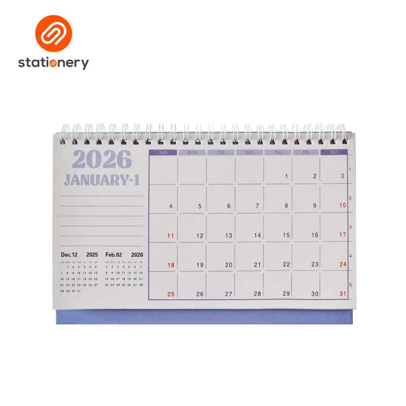2026 Rectangular Fancy Calendar - Pastel Purple-zoom-