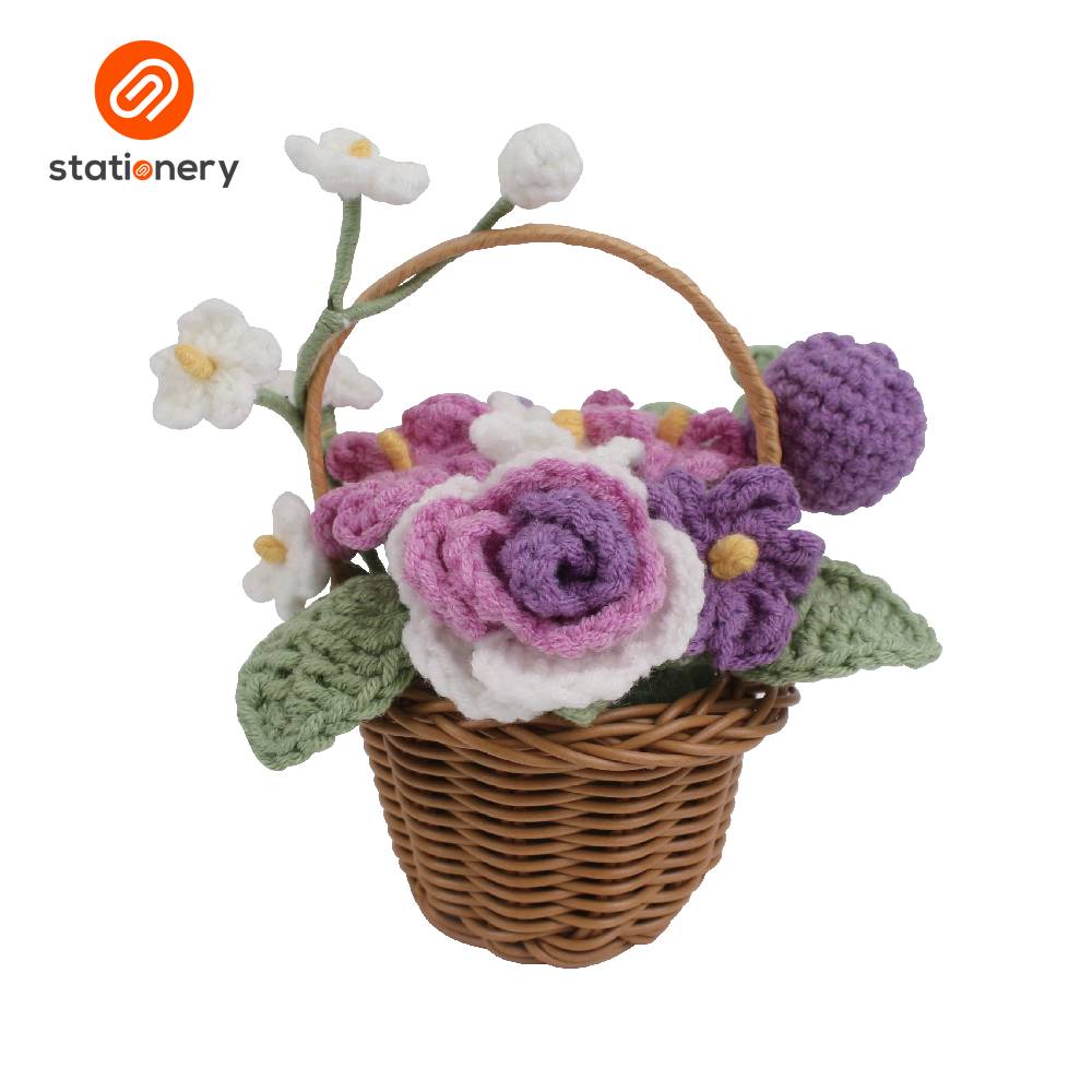 Flower Basket Crochet Fun Craft Kit Intermediate Level-zoom-2