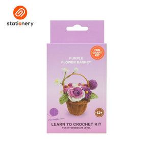 Flower Basket Crochet Fun Craft Kit Intermediate Level